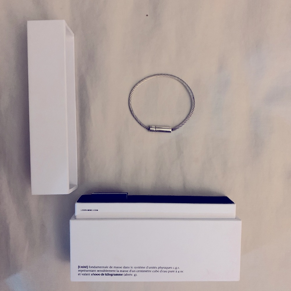 Le Gramme 7g brushed cable bracelet silver, gently loved.